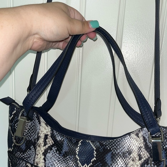 Vince Camuto Snake Embossed Leather Tote -Emely BLUE MULTI - Picture 10 of 16